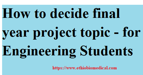 selecting the project topic for engineering students